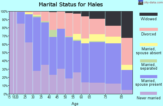 Zip code 46805 marital status for males