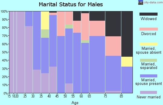 Zip code 47042 marital status for males