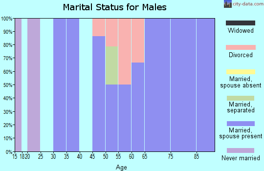 Zip code 47114 marital status for males