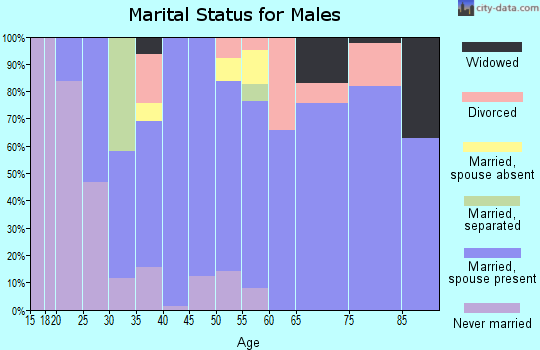 Zip code 47117 marital status for males
