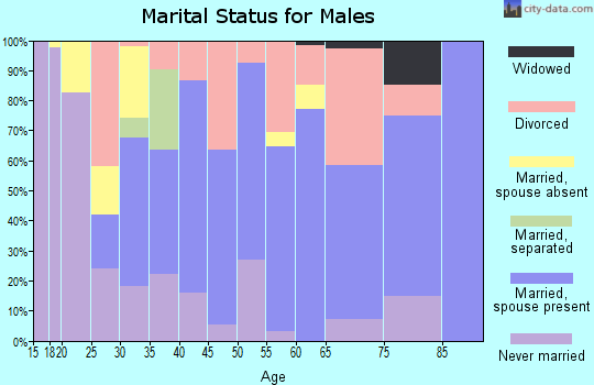 Zip code 47118 marital status for males
