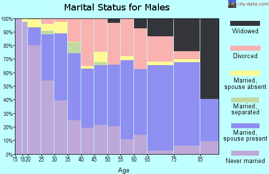 Zip code 47129 marital status for males