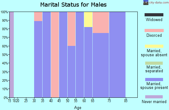 Zip code 47616 marital status for males