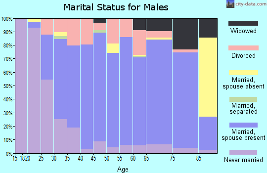 Zip code 47620 marital status for males