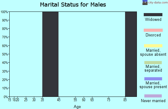 Zip code 47647 marital status for males
