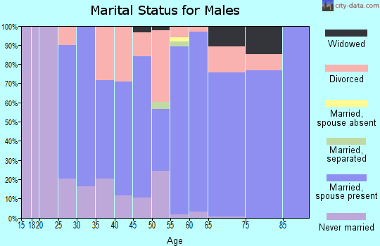 Zip code 47648 marital status for males