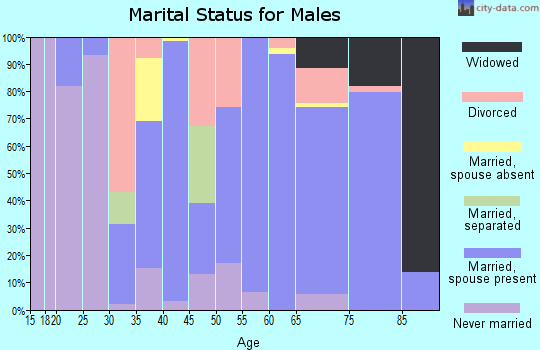 Zip code 47922 marital status for males