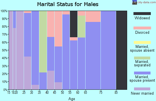 Zip code 47930 marital status for males