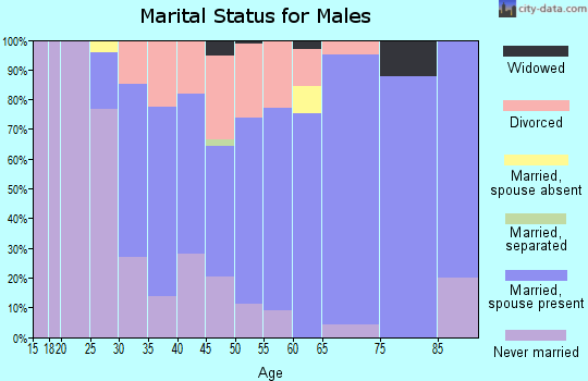 Zip code 48039 marital status for males