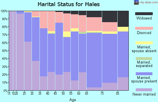 Zip code 48071 marital status for males