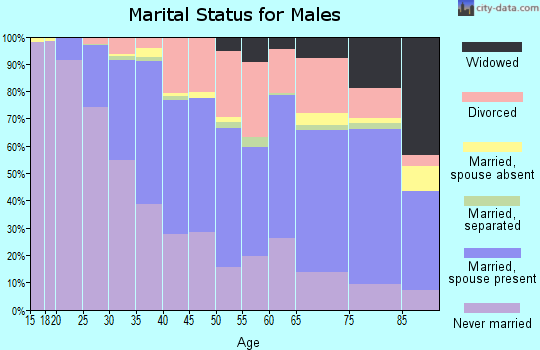 Zip code 48089 marital status for males