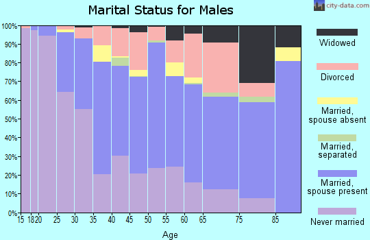 Zip code 48091 marital status for males