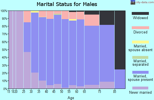 Zip code 48130 marital status for males