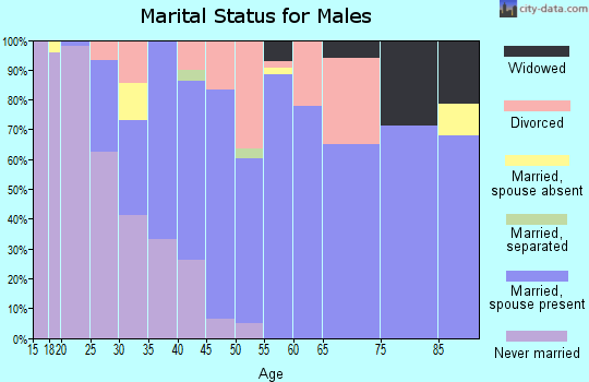 Zip code 48179 marital status for males