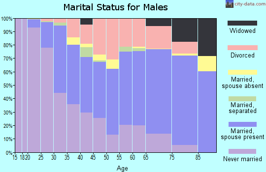 Zip code 48184 marital status for males