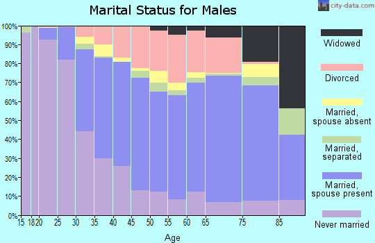 Zip code 48186 marital status for males