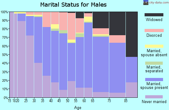 Zip code 48192 marital status for males