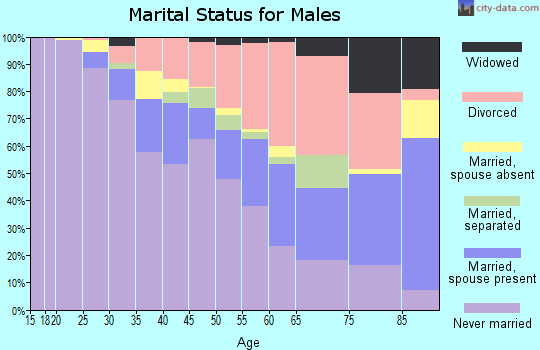 Zip code 48206 marital status for males