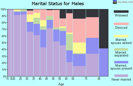 Zip code 48208 marital status for males