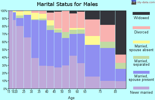 Zip code 48210 marital status for males