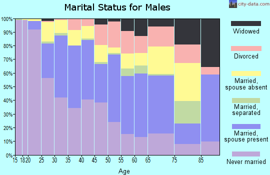 Zip code 48212 marital status for males