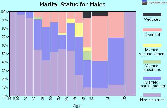 Zip code 48218 marital status for males