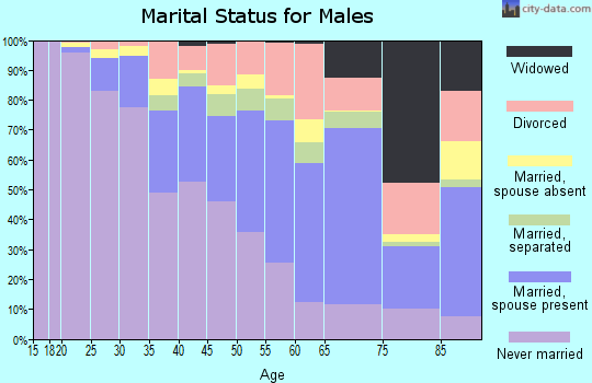 Zip code 48224 marital status for males
