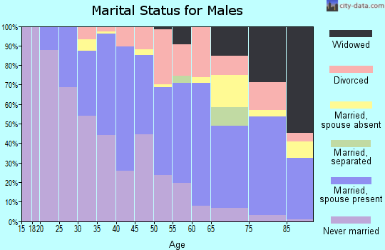 Zip code 48240 marital status for males