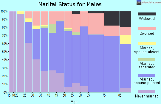 Zip code 48327 marital status for males