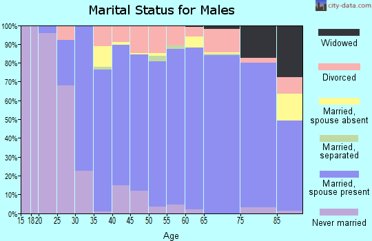 Zip code 48331 marital status for males