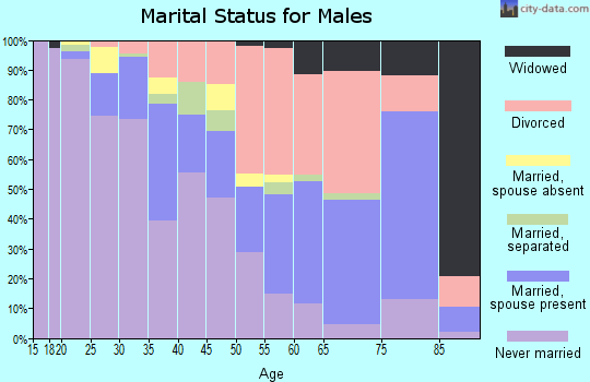 Zip code 48342 marital status for males