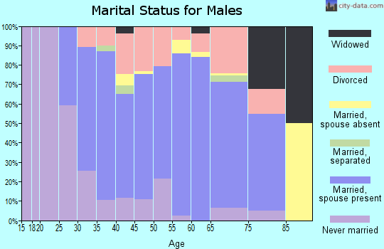 Zip code 48359 marital status for males