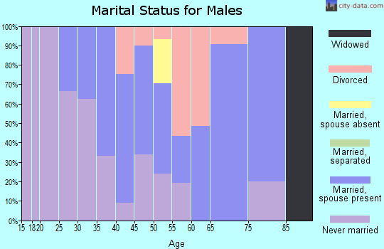 Zip code 48370 marital status for males