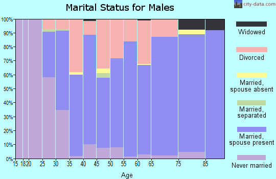 Zip code 48461 marital status for males
