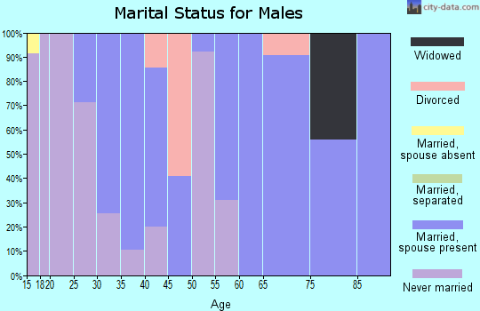 Zip code 48476 marital status for males