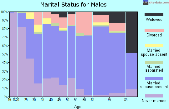 Zip code 48612 marital status for males