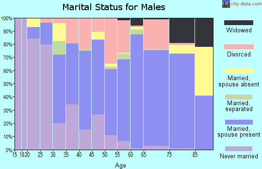 Zip code 48622 marital status for males