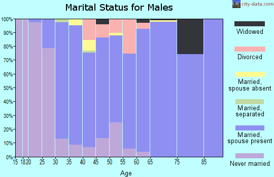 Zip code 48626 marital status for males
