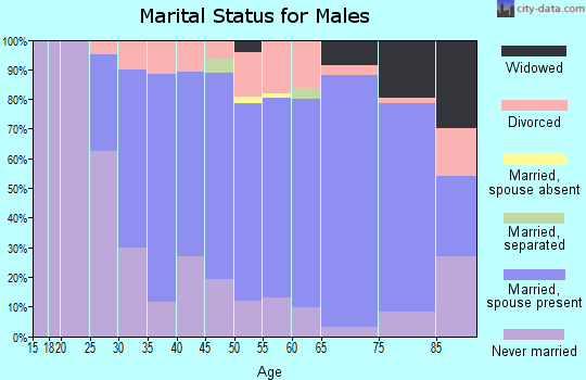 Zip code 48650 marital status for males