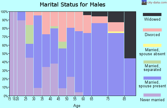 Zip code 48651 marital status for males