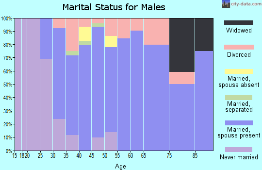 Zip code 48652 marital status for males
