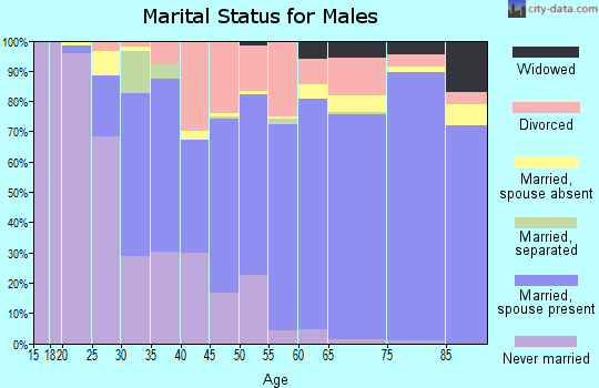 Zip code 48653 marital status for males