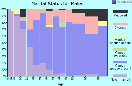 Zip code 48657 marital status for males