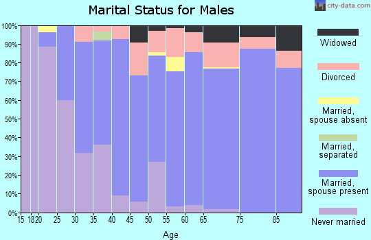 Zip code 48659 marital status for males