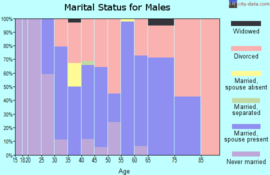 Zip code 48851 marital status for males