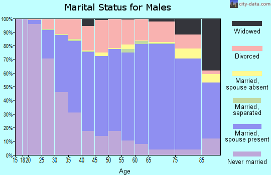 Zip code 48858 marital status for males