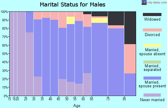 Zip code 48871 marital status for males