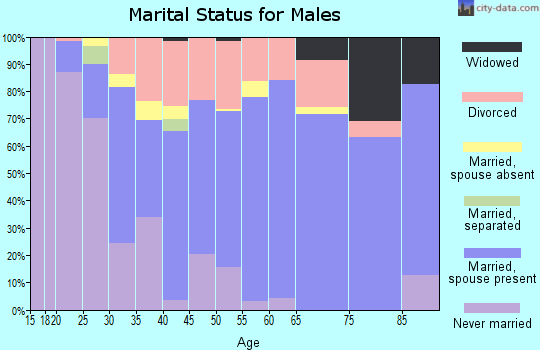Zip code 48888 marital status for males