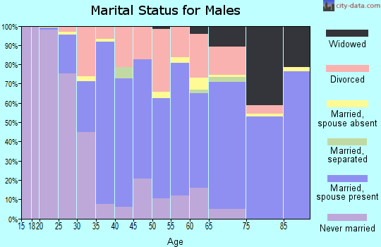 Zip code 49006 marital status for males
