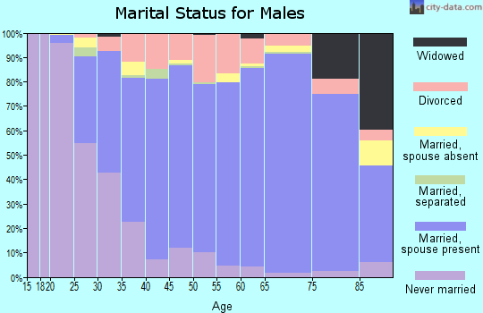 Zip code 49009 marital status for males